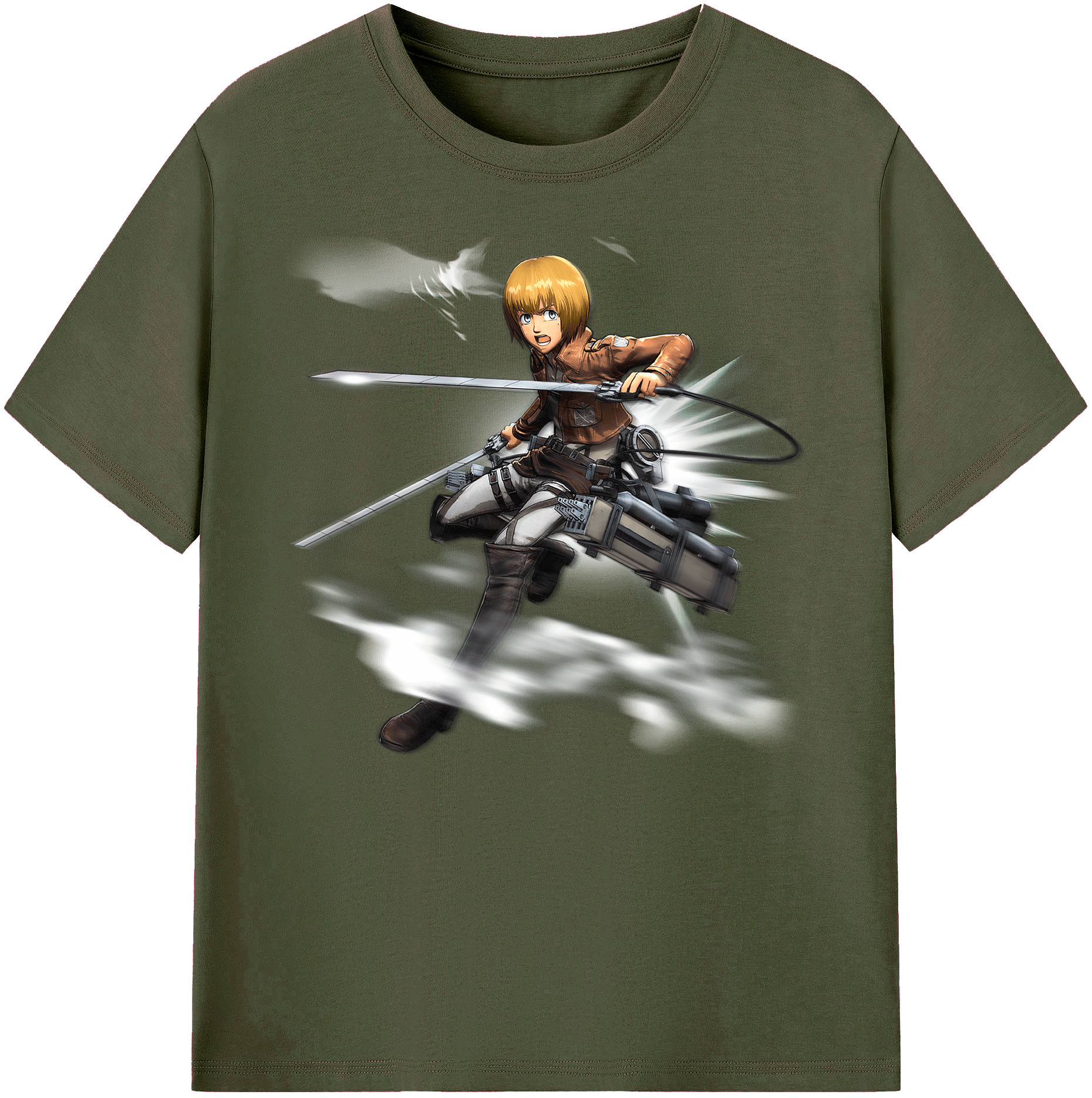 （画像用） 進撃の巨人 アルミン·アルレルト Attack on Titan Armin Arlert 綿100％ メンズ半袖Tシャツ｜肌触りやわらか＆通気性
